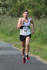 Mark Fenwick (Tyne Bridge) finishing in the Tynedale 10k Road Race.